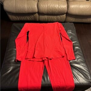 Red ZYIA pajama set, comfy, soft, oversized fit